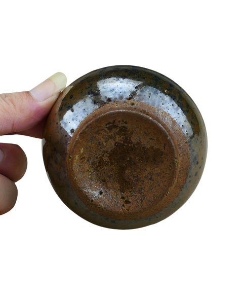 古玩陶瓷窯變黑釉茶盞真品鑒賞圖