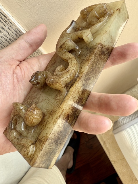 古玩玉器仿古做舊玉鎮真品鑒賞圖
