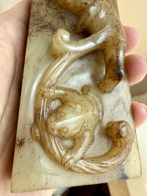 古玩玉器仿古做舊玉鎮真品鑒賞圖