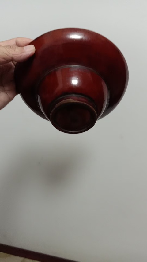 古玩雜項木碗真品鑒賞圖