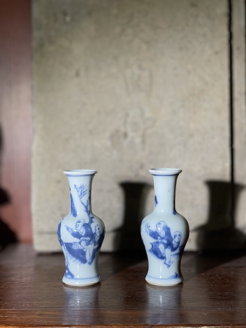 古玩陶瓷清康熙 小瓶一對真品鑒賞圖