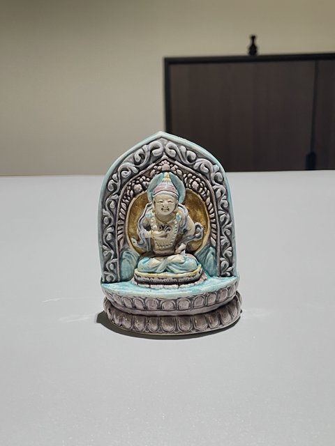 古玩陶瓷琺華彩擦擦佛造像真品鑒賞圖