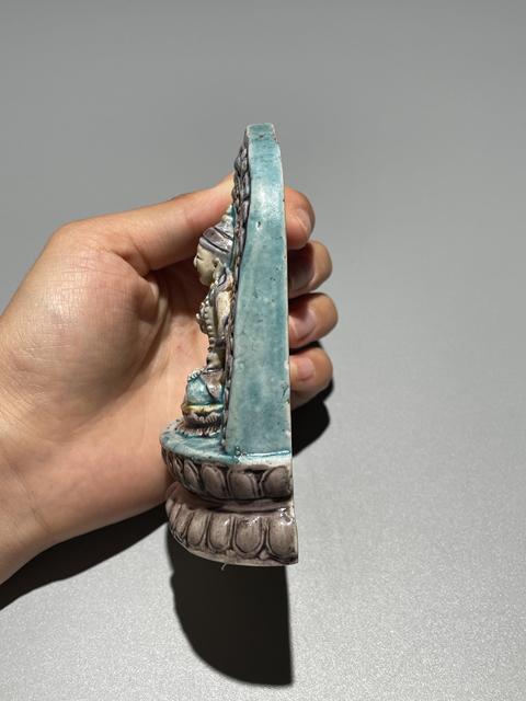 古玩陶瓷琺華彩擦擦佛造像真品鑒賞圖