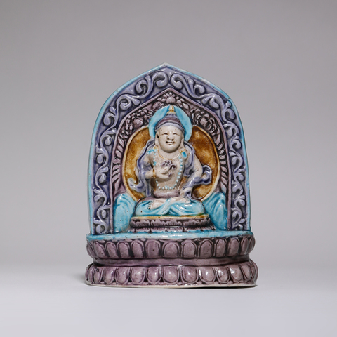 古玩陶瓷琺華彩擦擦佛造像真品鑒賞圖