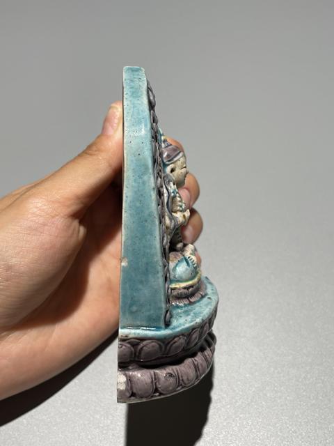 古玩陶瓷琺華彩擦擦佛造像真品鑒賞圖