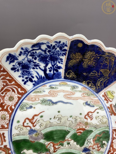 古玩陶瓷清康熙 五彩花口盤真品鑒賞圖