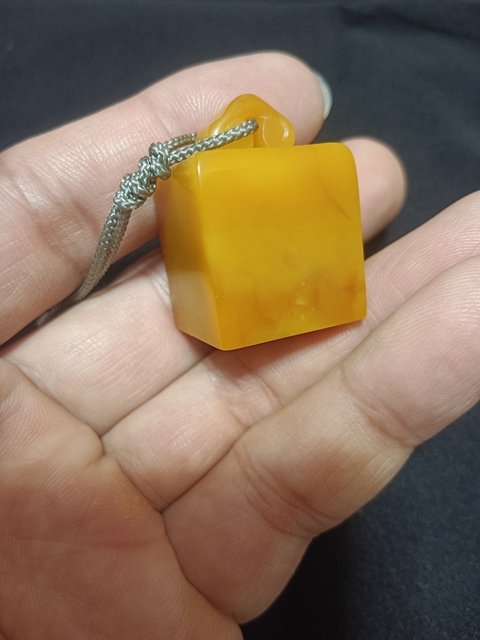 古玩雜項老撾田黃石印章拍賣，當前價格2000元