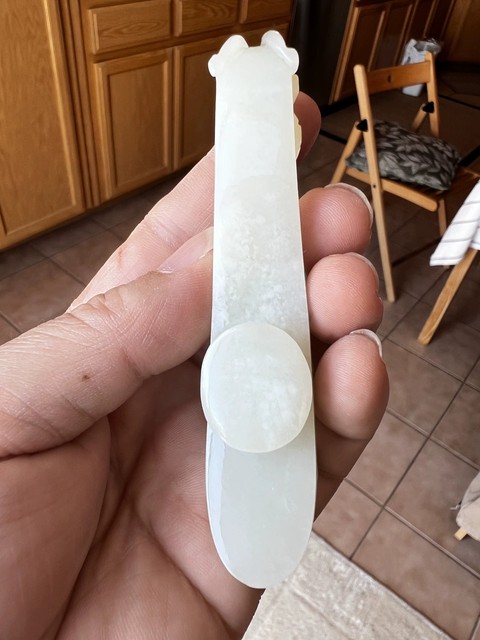 古玩玉器和田玉雕“蒼龍教子”帶鉤真品鑒賞圖