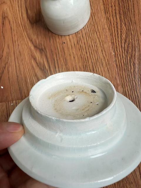 古玩陶瓷青白釉盞和托真品鑒賞圖