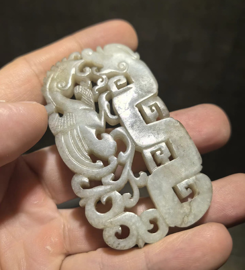 古玩玉器玉龍鳳佩真品鑒賞圖