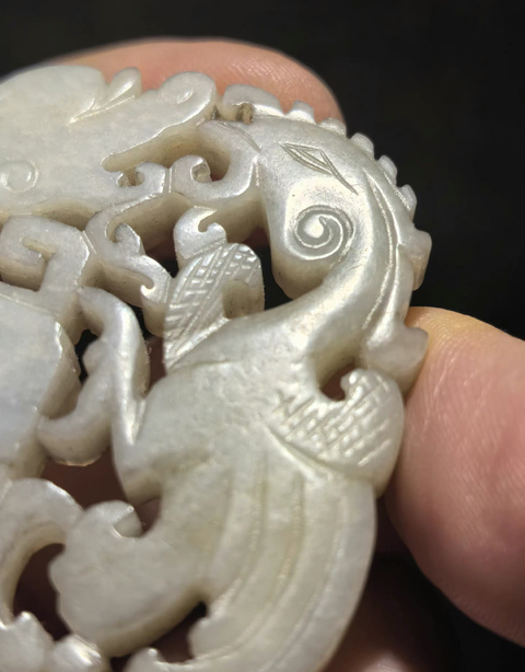 古玩玉器玉龍鳳佩真品鑒賞圖