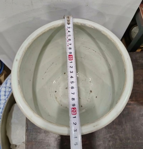 古玩陶瓷清中晚期青花纏枝花卉紋卷缸拍賣，當(dāng)前價格1680元