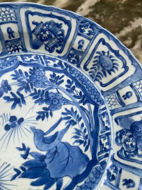 古玩陶瓷克拉克青花盤真品鑒賞圖