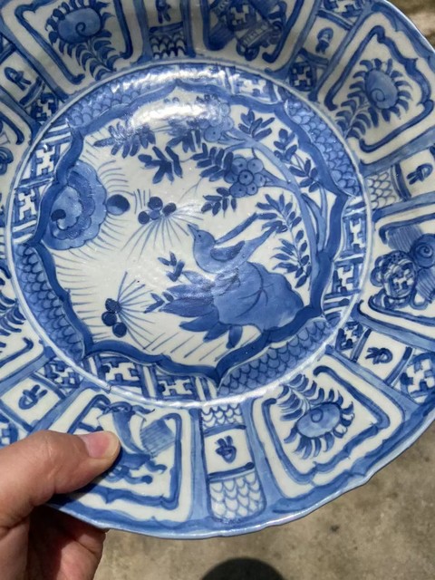古玩陶瓷克拉克青花盤真品鑒賞圖
