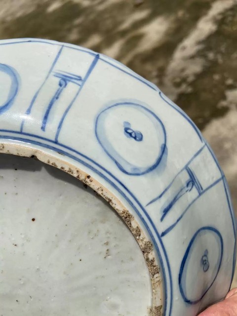 古玩陶瓷克拉克青花盤真品鑒賞圖