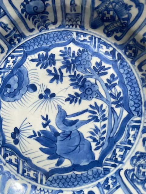 古玩陶瓷克拉克青花盤真品鑒賞圖