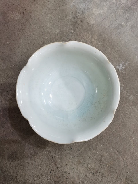 古玩陶瓷湖田窯花口盞托一套真品鑒賞圖