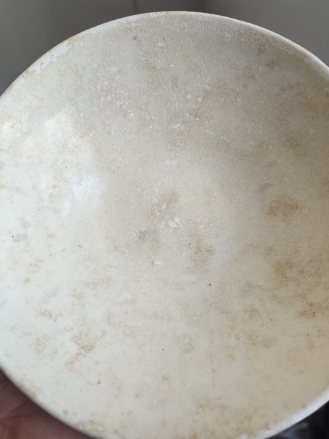 古玩陶瓷耀州窯白釉斗笠碗真品鑒賞圖