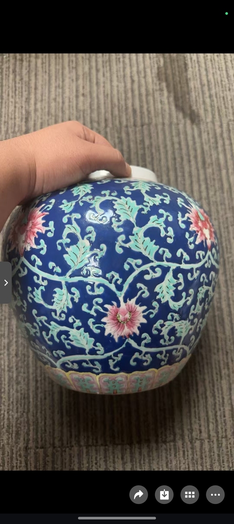 古玩陶瓷粉彩罐真品鑒賞圖