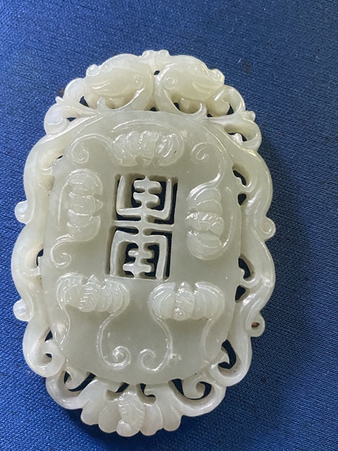 古玩玉器白玉福壽牌真品鑒賞圖