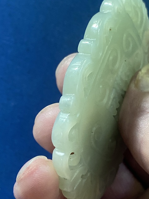 古玩玉器白玉福壽牌真品鑒賞圖