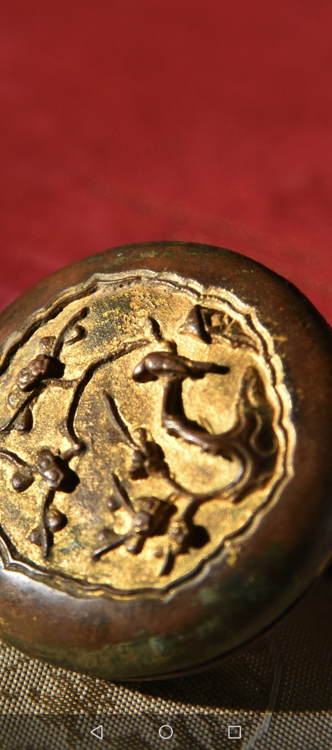 古玩銅器香盒真品鑒賞圖