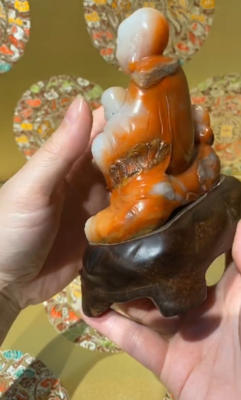 古玩雜項老撾石擺件真品鑒賞圖