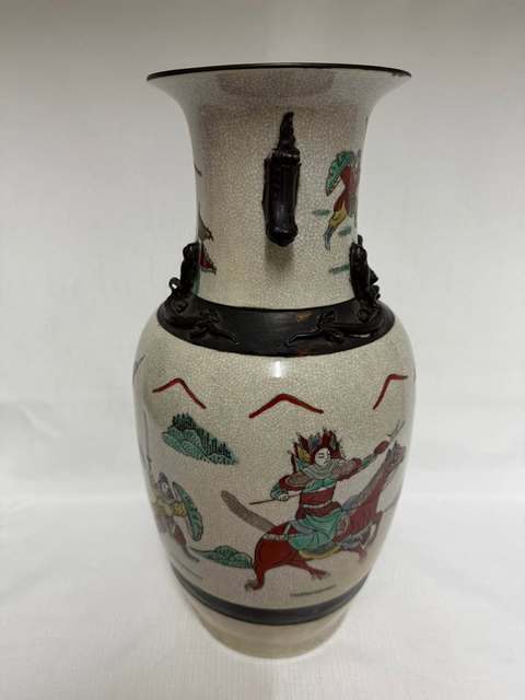 古玩陶瓷哥釉五彩瓶真品鑒賞圖