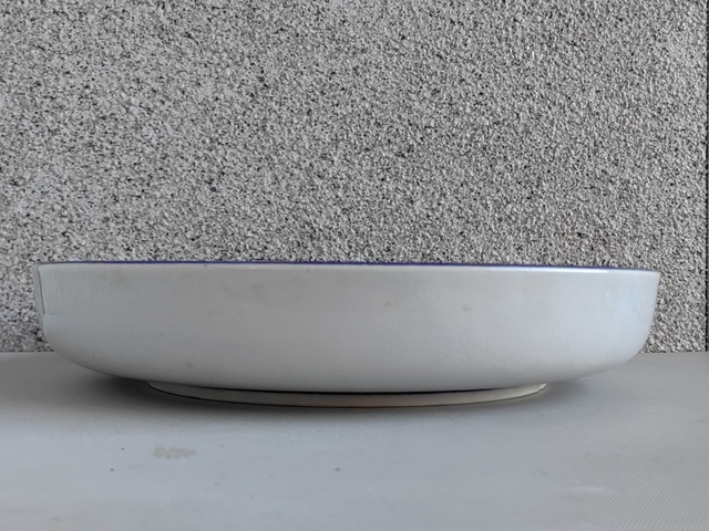 古玩陶瓷山水紋青花盤真品鑒賞圖