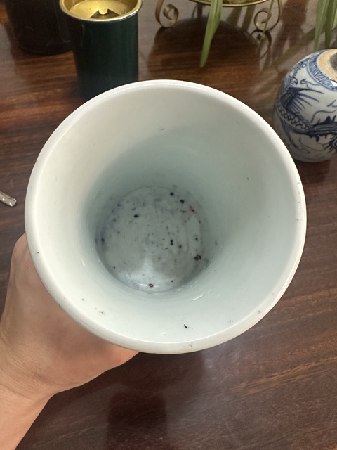 古玩陶瓷青花人物故事筆筒真品鑒賞圖