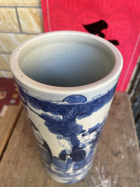 古玩陶瓷青花帽筒真品鑒賞圖