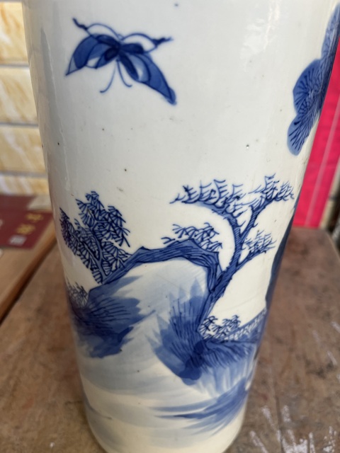 古玩陶瓷青花帽筒真品鑒賞圖