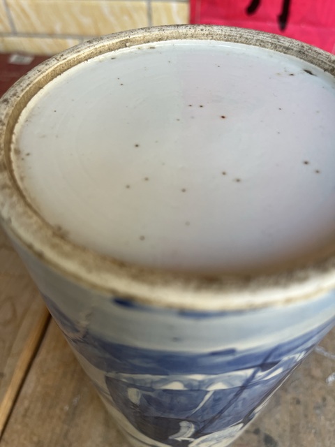 古玩陶瓷青花帽筒真品鑒賞圖