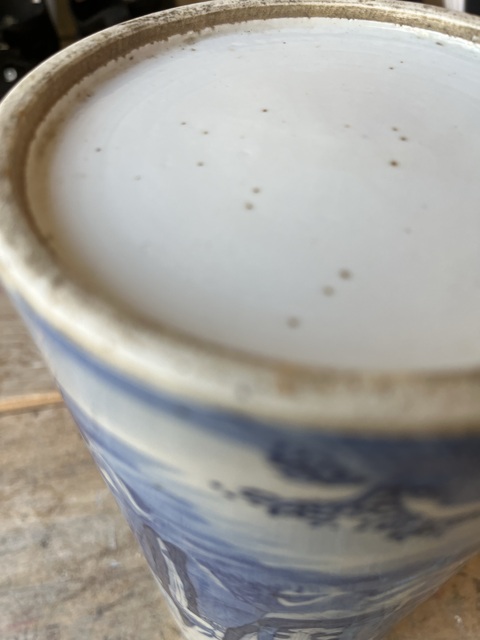 古玩陶瓷青花帽筒真品鑒賞圖