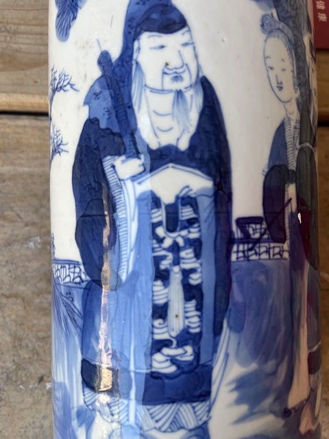 古玩陶瓷青花帽筒真品鑒賞圖