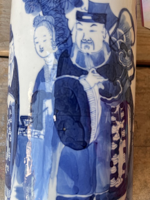 古玩陶瓷青花帽筒真品鑒賞圖