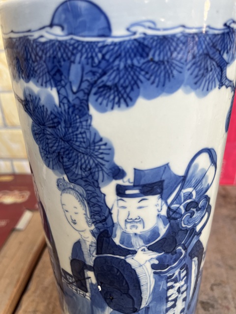 古玩陶瓷青花帽筒真品鑒賞圖