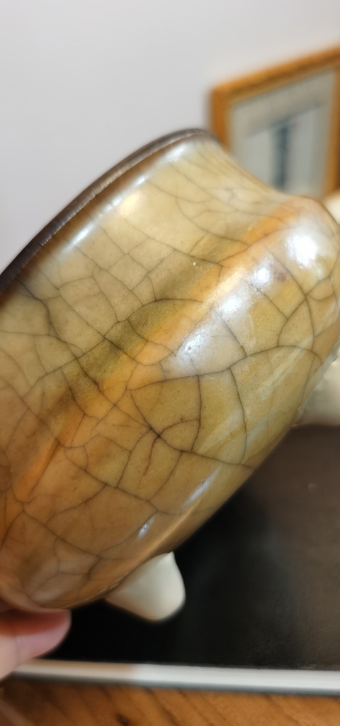 古玩陶瓷哥釉香爐真品鑒賞圖