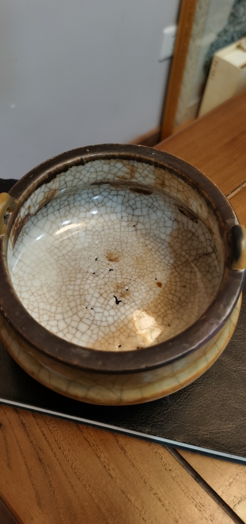古玩陶瓷哥釉香爐真品鑒賞圖