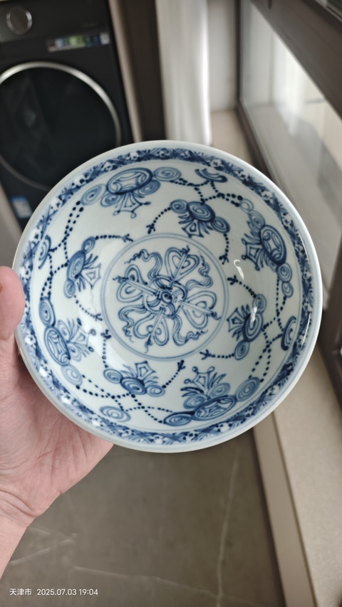 古玩陶瓷青花鳳紋撇口碗真品鑒賞圖