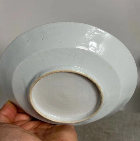 古玩陶瓷青花山水紋盤真品鑒賞圖