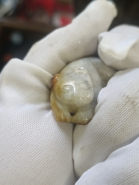 古玩玉器玉獸雕件真品鑒賞圖