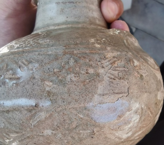 古玩陶瓷影青印花瓶真品鑒賞圖
