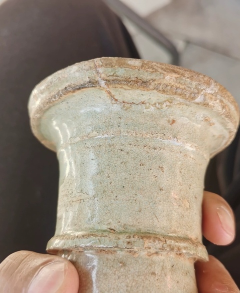 古玩陶瓷影青印花瓶真品鑒賞圖