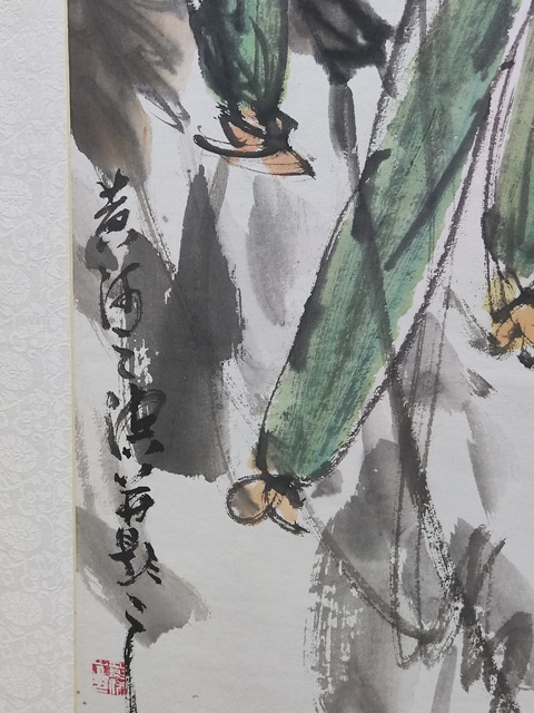 古玩字畫手工精裱名家燕姝旨 絲瓜拍賣，當(dāng)前價(jià)格10元
