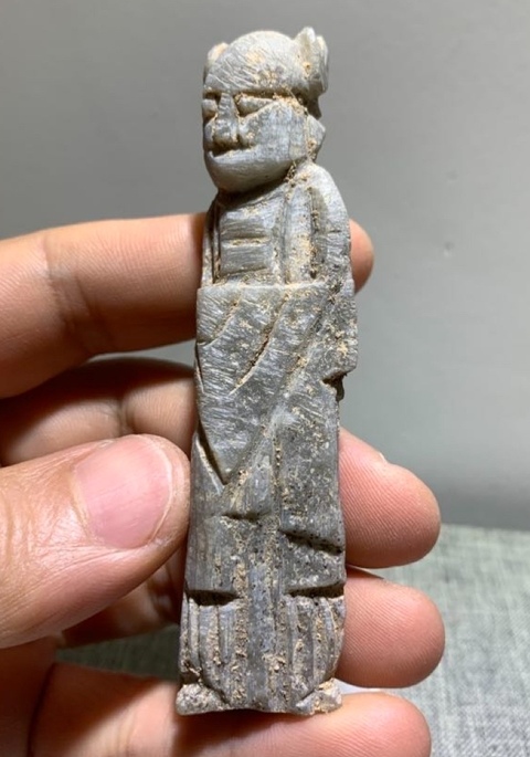 古玩玉器滑石童子真品鑒賞圖