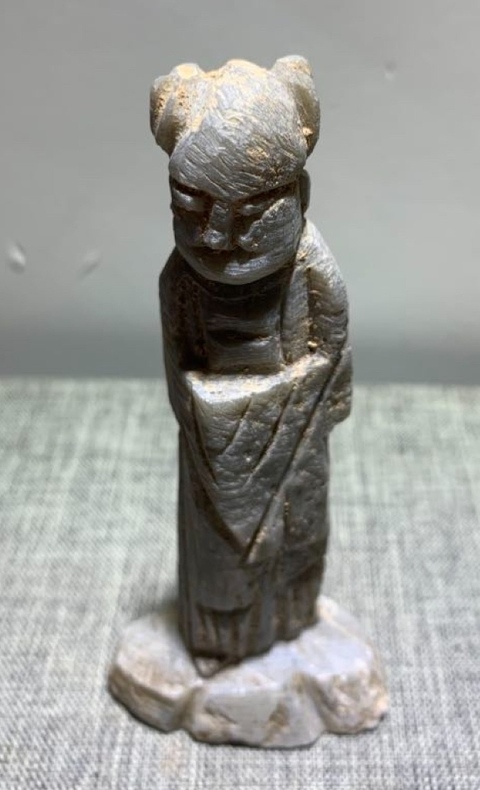 古玩玉器滑石童子真品鑒賞圖