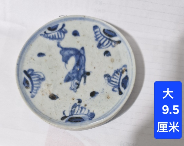 古玩陶瓷青花游魚紋標本真品鑒賞圖