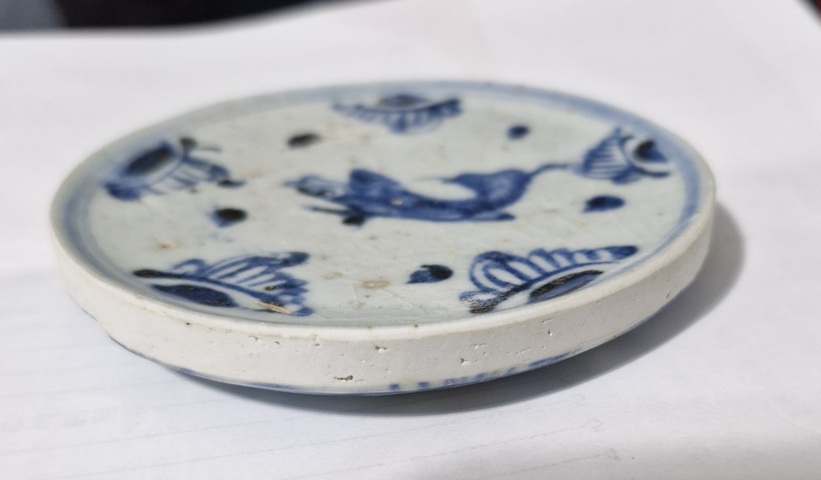 古玩陶瓷青花游魚紋標本真品鑒賞圖