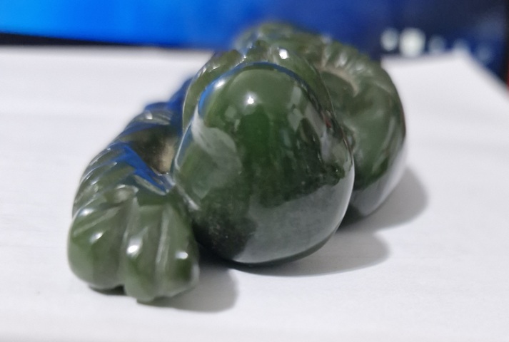 古玩玉器和田碧玉壽星真品鑒賞圖